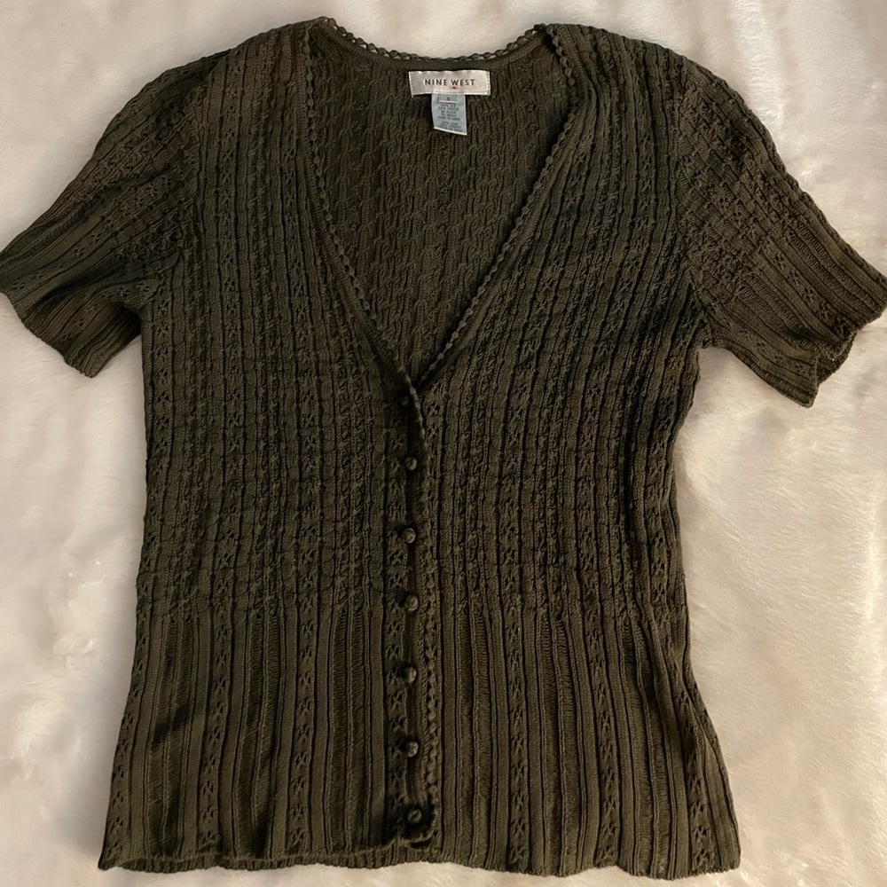 Nine West Green knitted Top